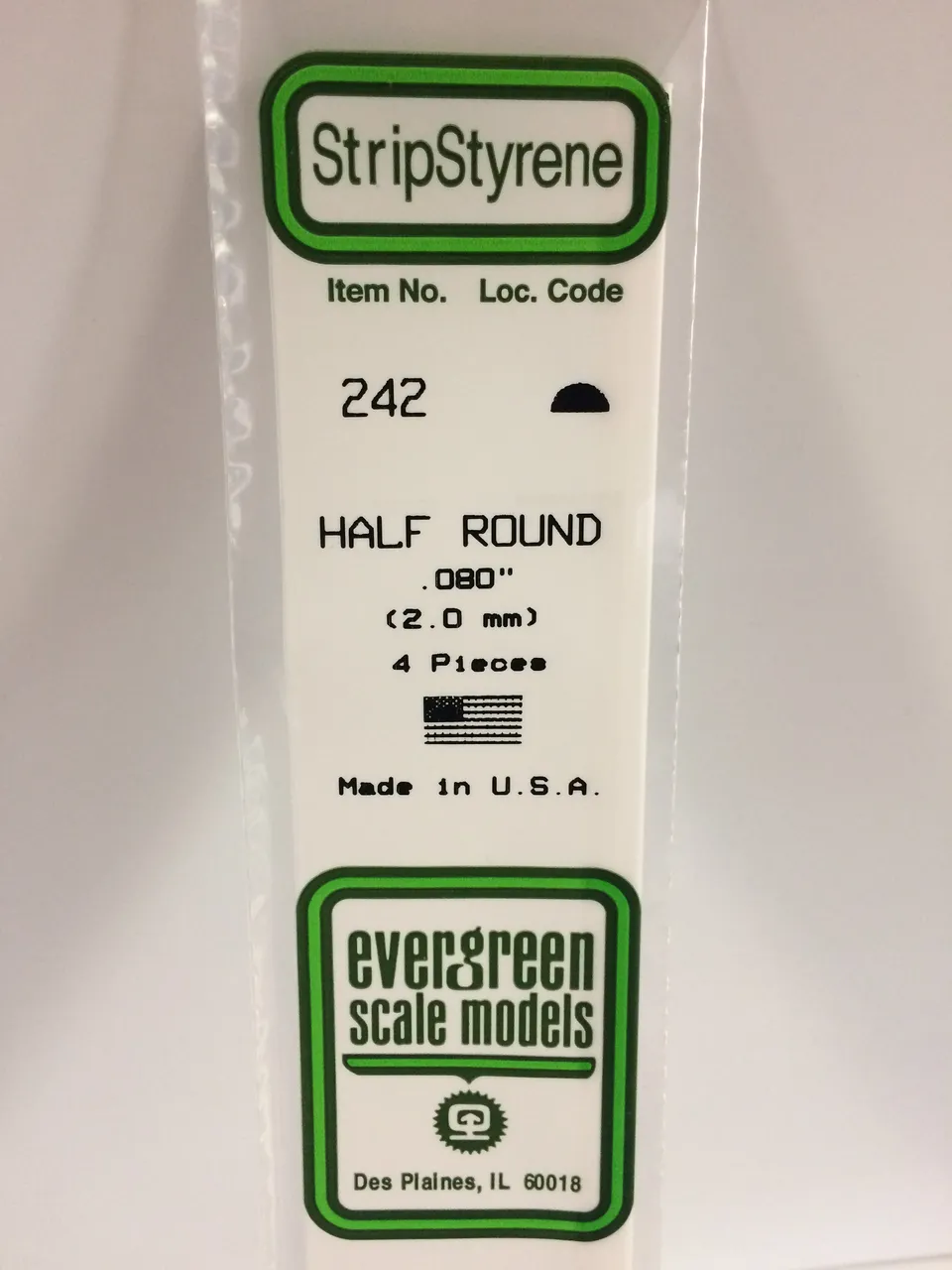 evergreen-shapes-242-demi-rond-profil-blanc-2-mm-lot-de-4 image 1