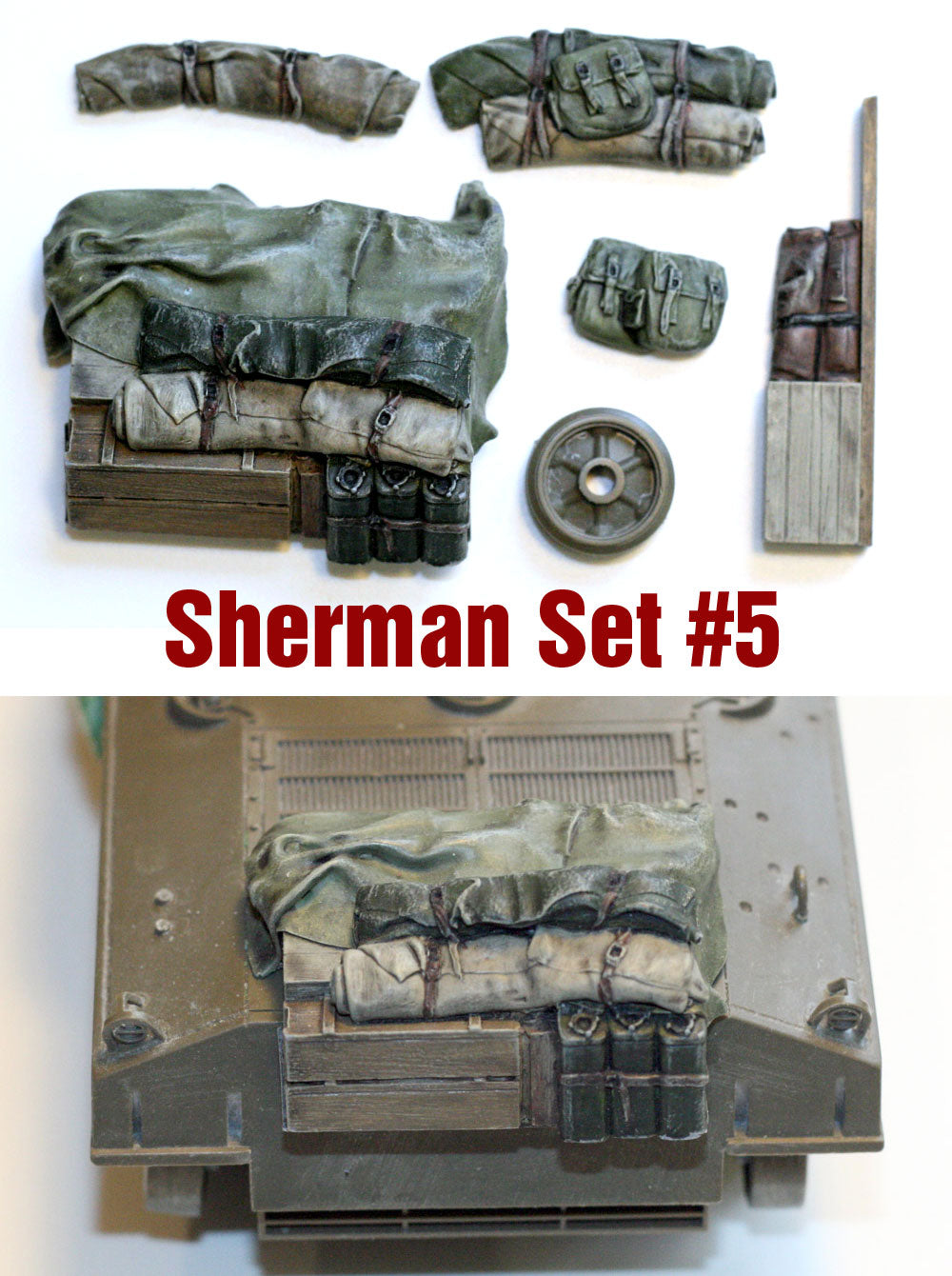 value-gear-sh005-set-paquetage-sherman-1-35-capot-moteur-7-pi-ces image 1