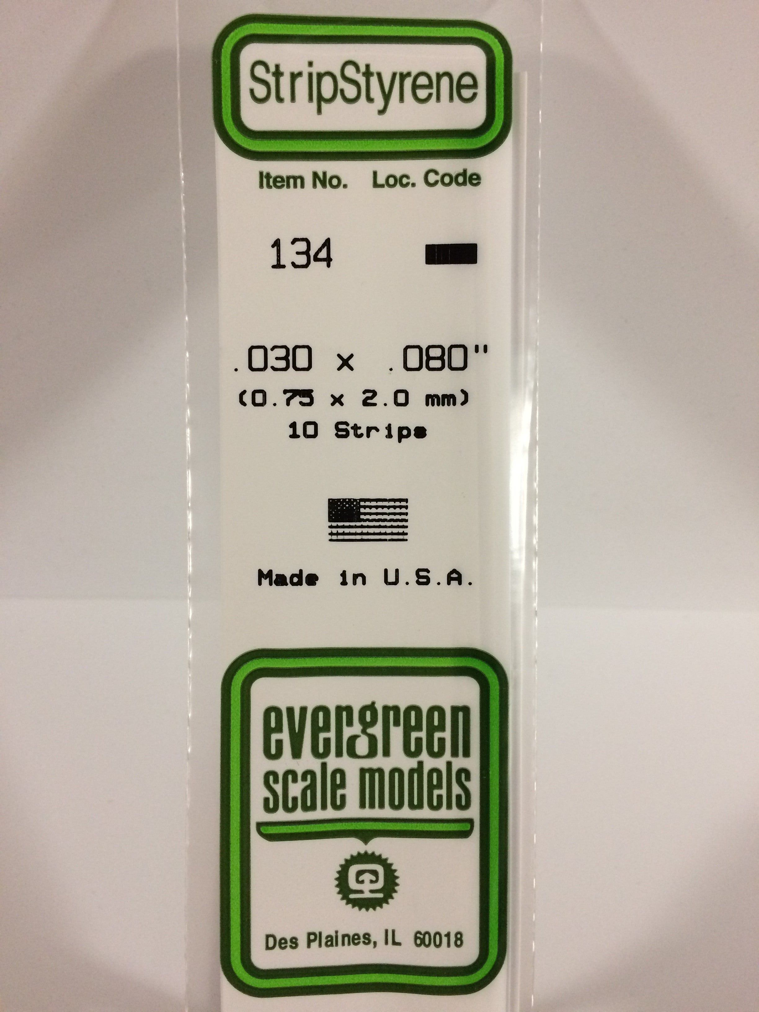 evergreen-scale-models-strips-134-baguette-0-75x2mm-10-pi-ces image 1