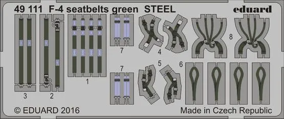 eduard-49111-harnais-f-4-vert-steel-1-48-ceintures-avion image 1