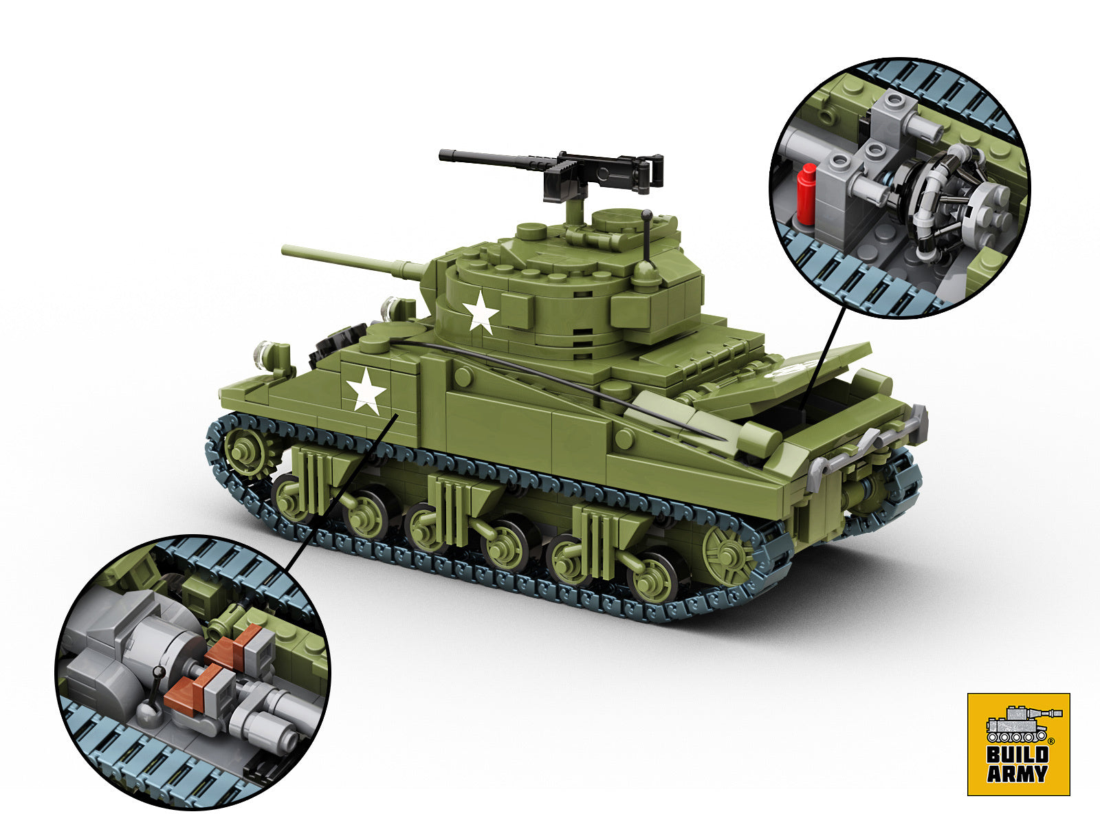 build-army-ba1001-m4-sherman-jeu-briques-char-1-33-785-pcs image 2