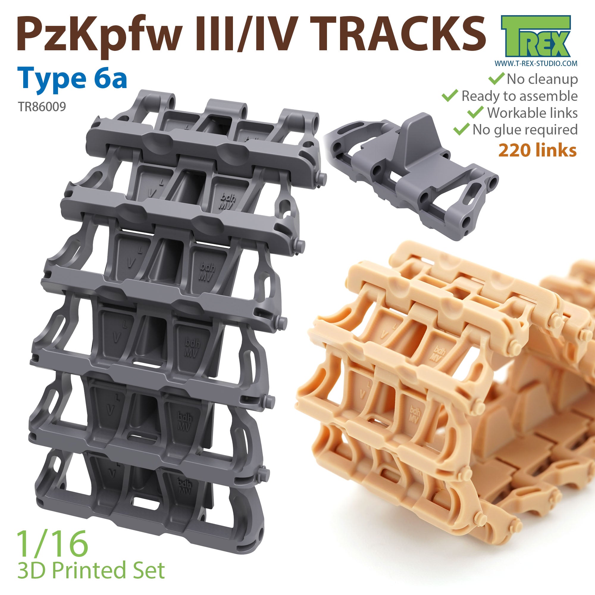 t-rex-86009-pzkpfw-iii-iv-chenilles-type-6a-maquette-1-16 image 1