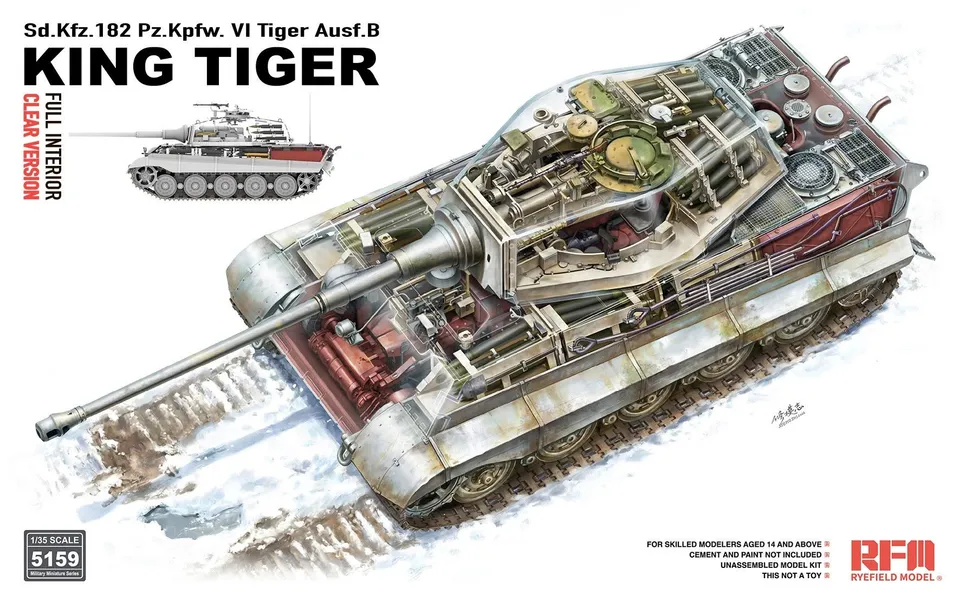 rye-field-5159-maquette-king-tiger-1-35-int-rieur-complet image 1