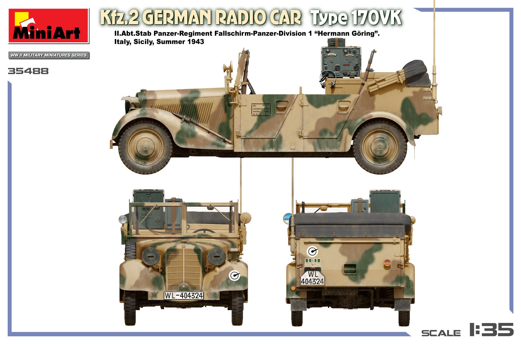 miniart-35488-kfz-2-radio-car-maquette-camion-militaire-1-35-wwii image 4