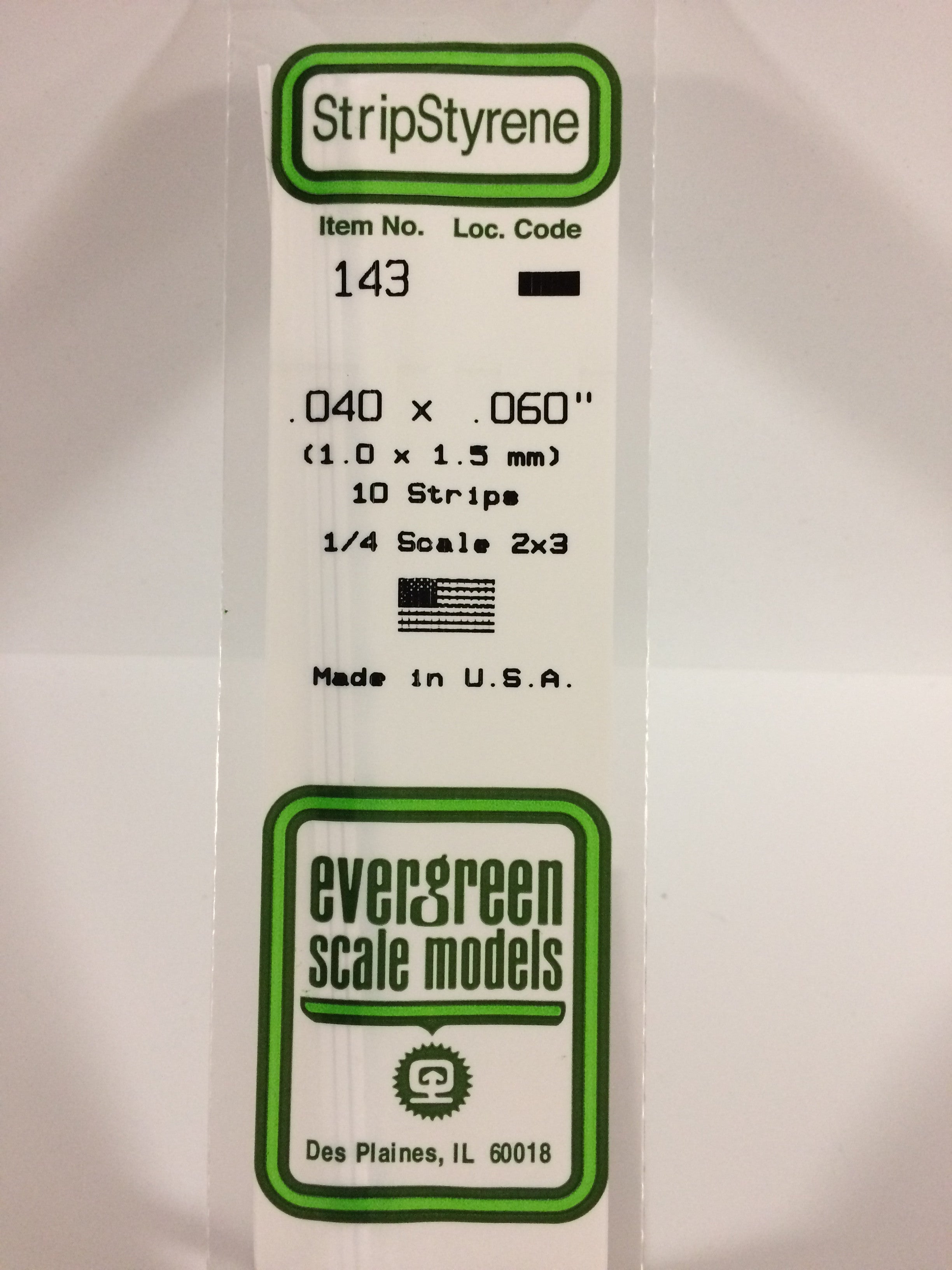 evergreen-strips-143-baguette-plastique-1-0x1-5-mm-lot-10 image 1