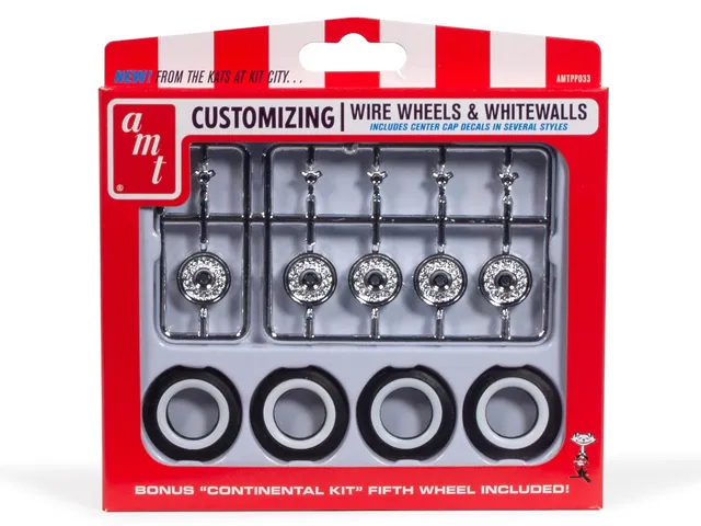 amt-kh-wire-wheels-pack-jantes-pneus-1-25-chrome-flancs-blancs image 1
