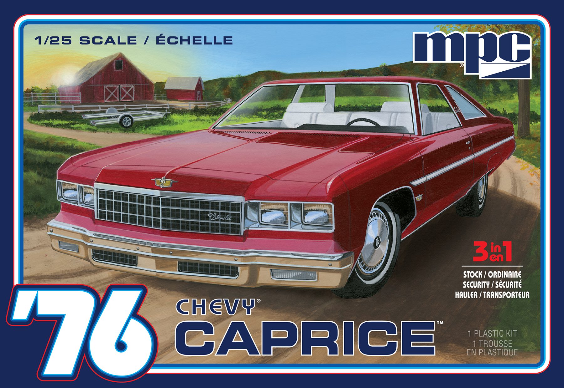 mpc-chevy-caprice-1976-remorque-maquette-1-25-3-en-1 image 1