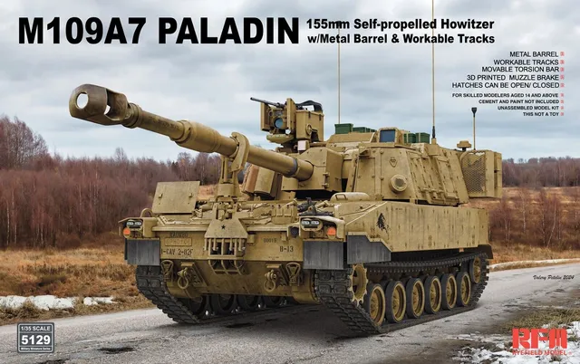 rye-field-model-5129-maquette-char-m109a7-paladin-1-35 image 1