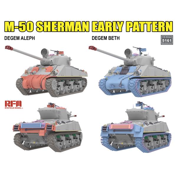 rye-field-5161-maquette-char-m50-sherman-degem-1-35-isra-lien image 2