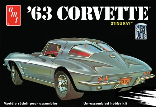 amt-1963-chevy-corvette-sting-ray-maquette-3-en-1-1-25 image 1