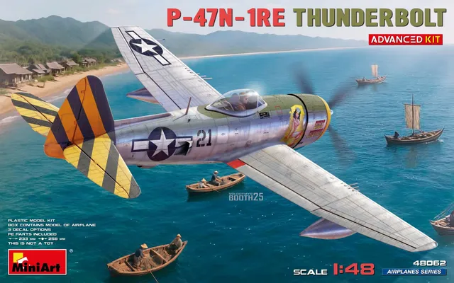 miniart-48062-maquette-avion-p-47n-1re-thunderbolt-1-48-advanced image 1