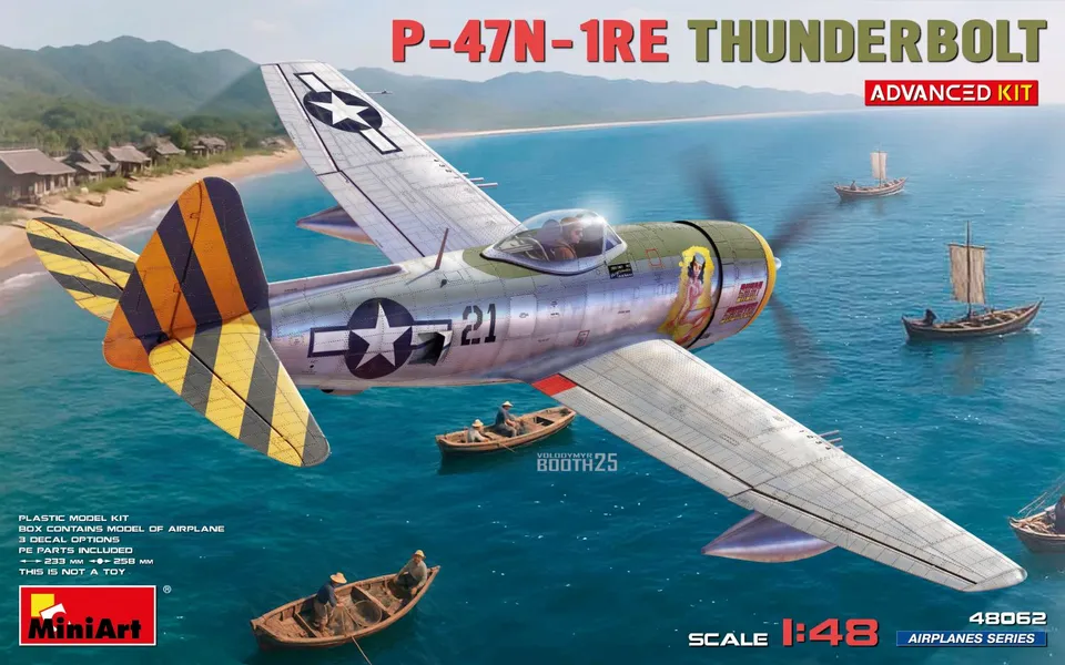 miniart-48062-maquette-avion-p-47n-1re-thunderbolt-1-48-advanced image 1