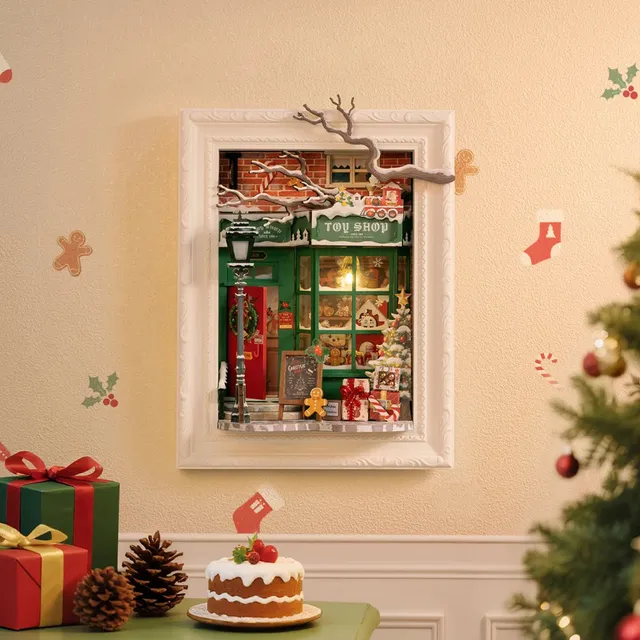robotime-dp006-santa-s-toy-shop-puzzle-3d-bois-boutique-no-l image 1