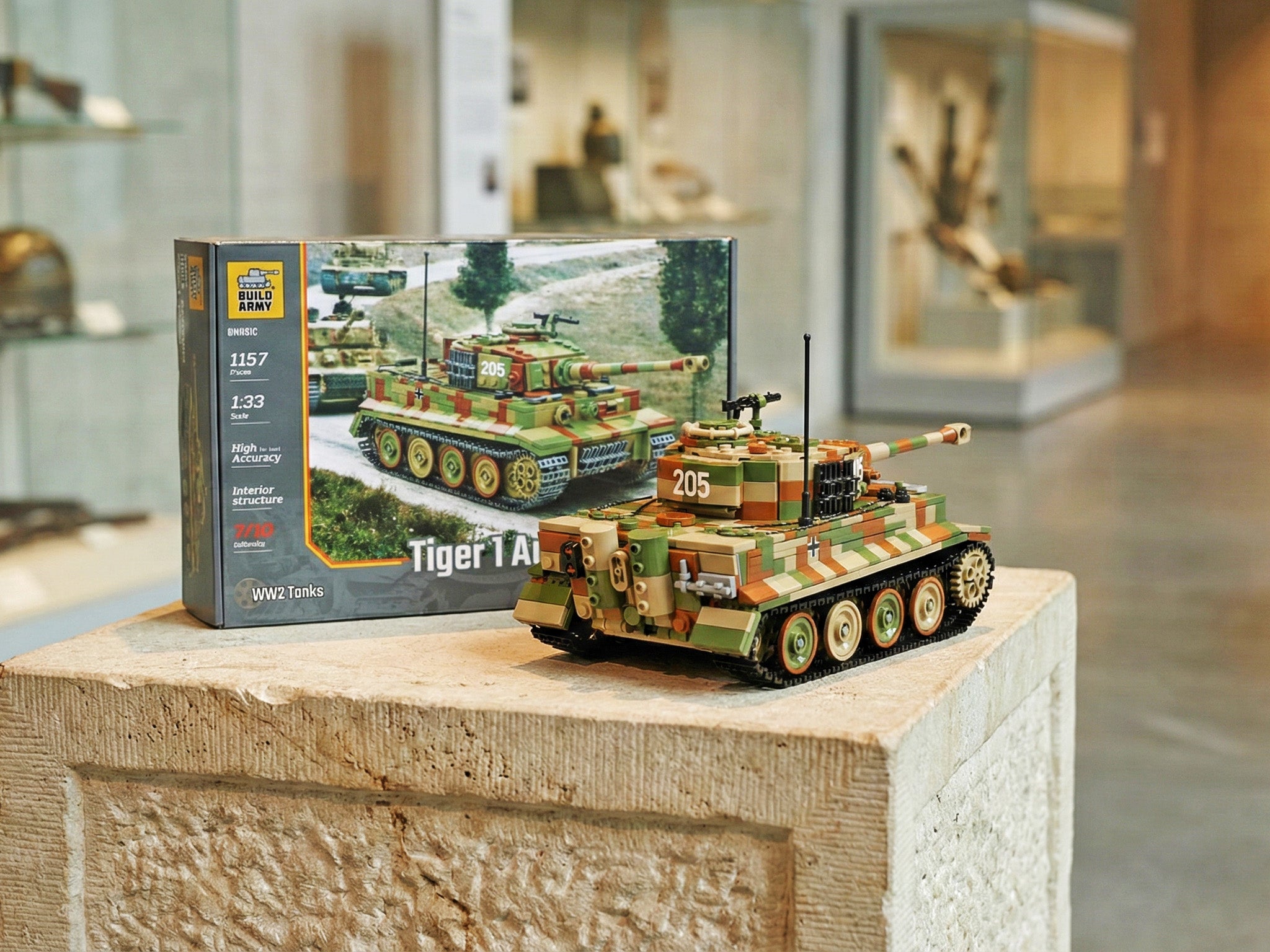 build-army-ba0181c-tiger-i-ausf-e-char-briques-camouflage-1153pcs image 3
