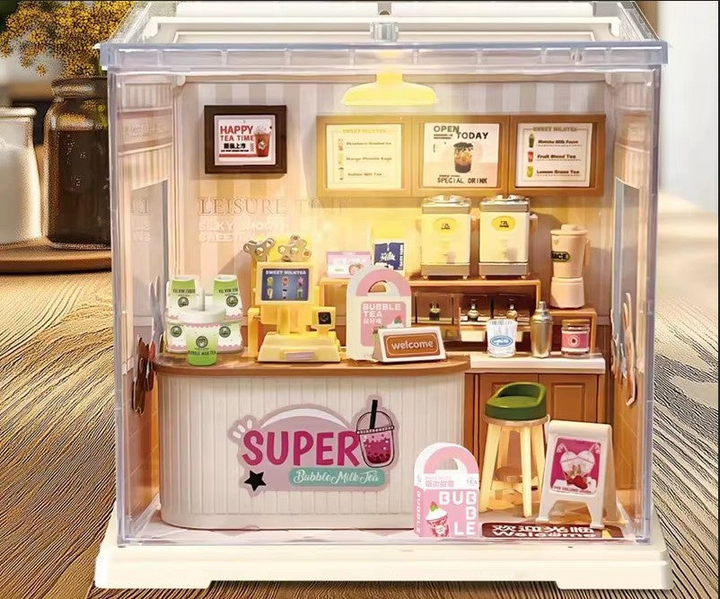 aierbaoli-abl-asd908-milk-tea-shop-maison-miniature-led image 2