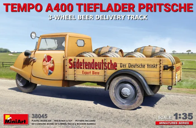 miniart-38045-tempo-a400-maquette-camion-1-35-3-roues-bi-re image 1
