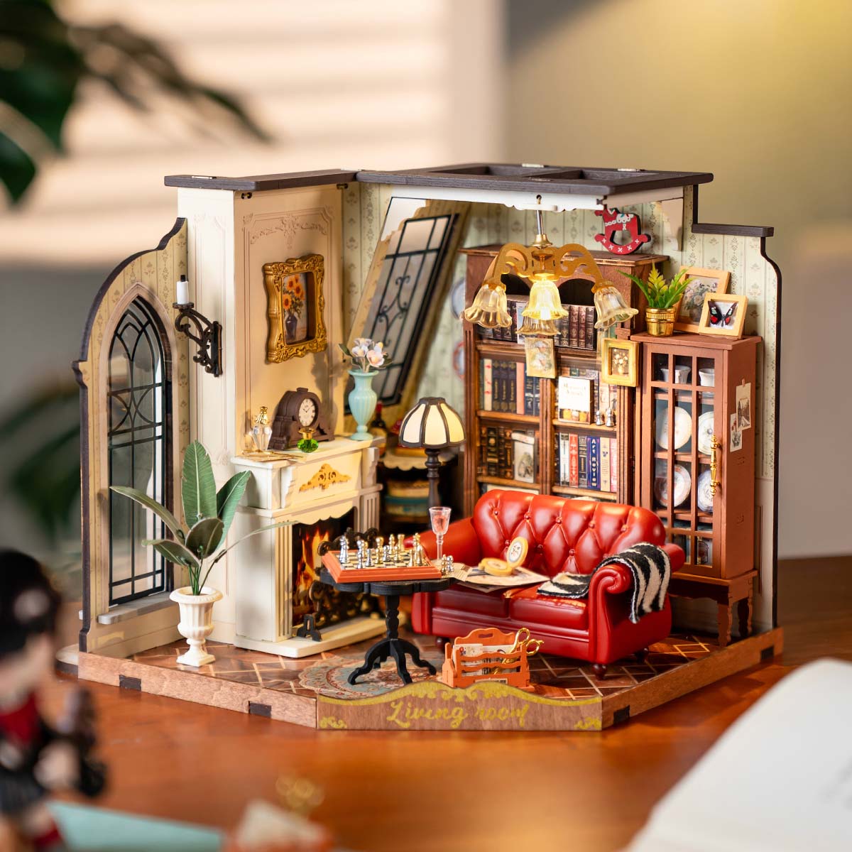 robotime-dg175-maison-miniature-salon-catherine-kit-bois image 2
