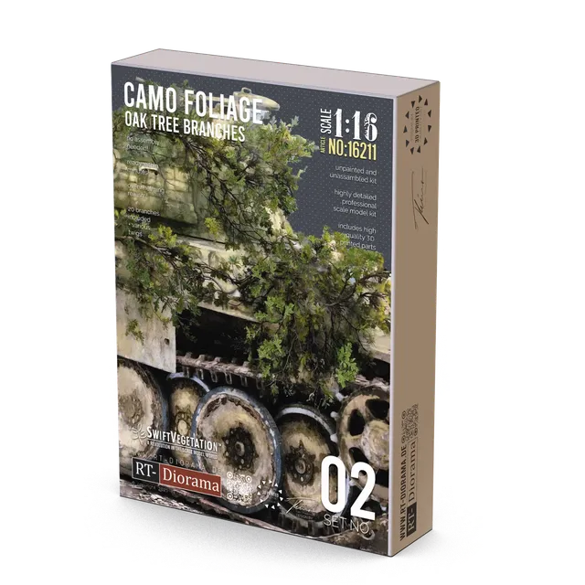 rt-diorama-16211-branches-de-ch-ne-camouflage-diorama-1-16 image 1