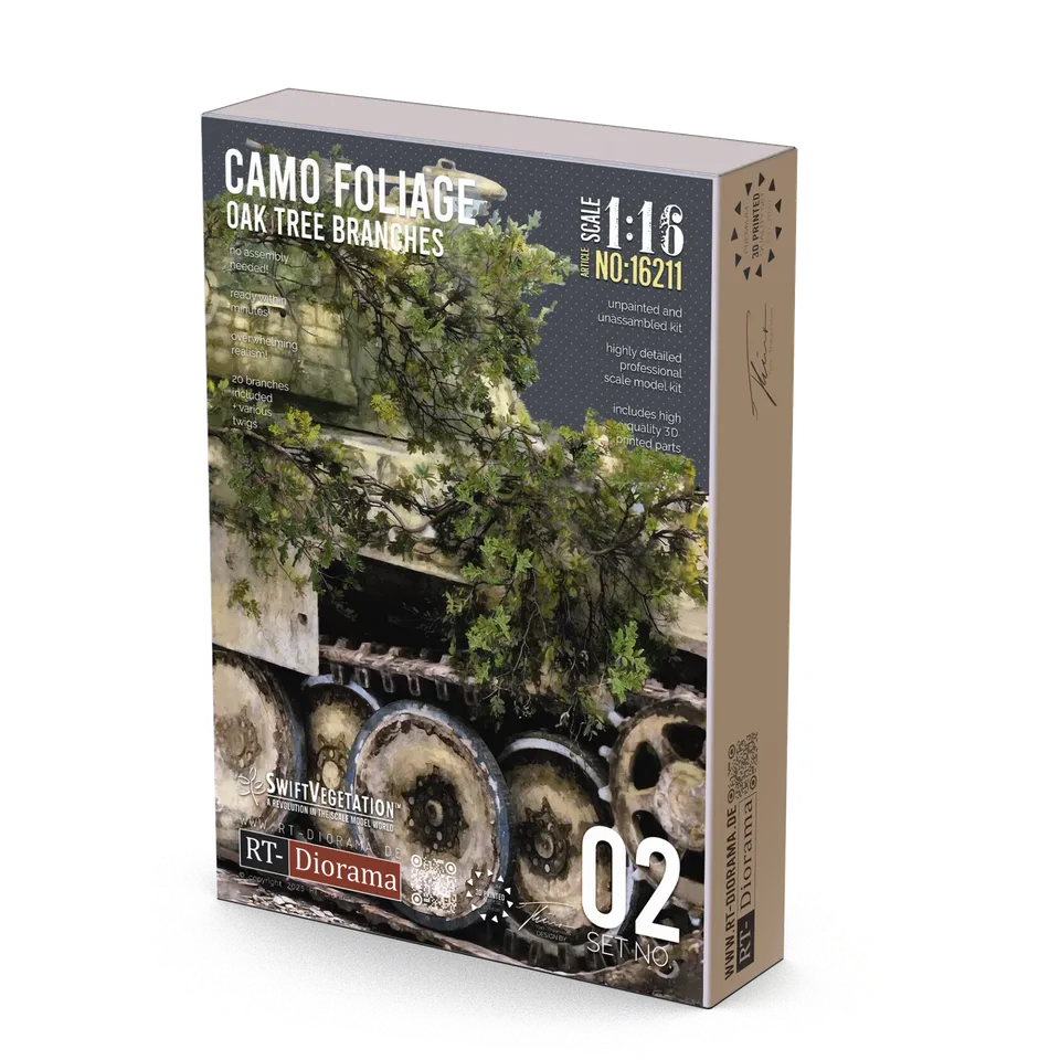 rt-diorama-16211-branches-de-ch-ne-camouflage-diorama-1-16 image 1