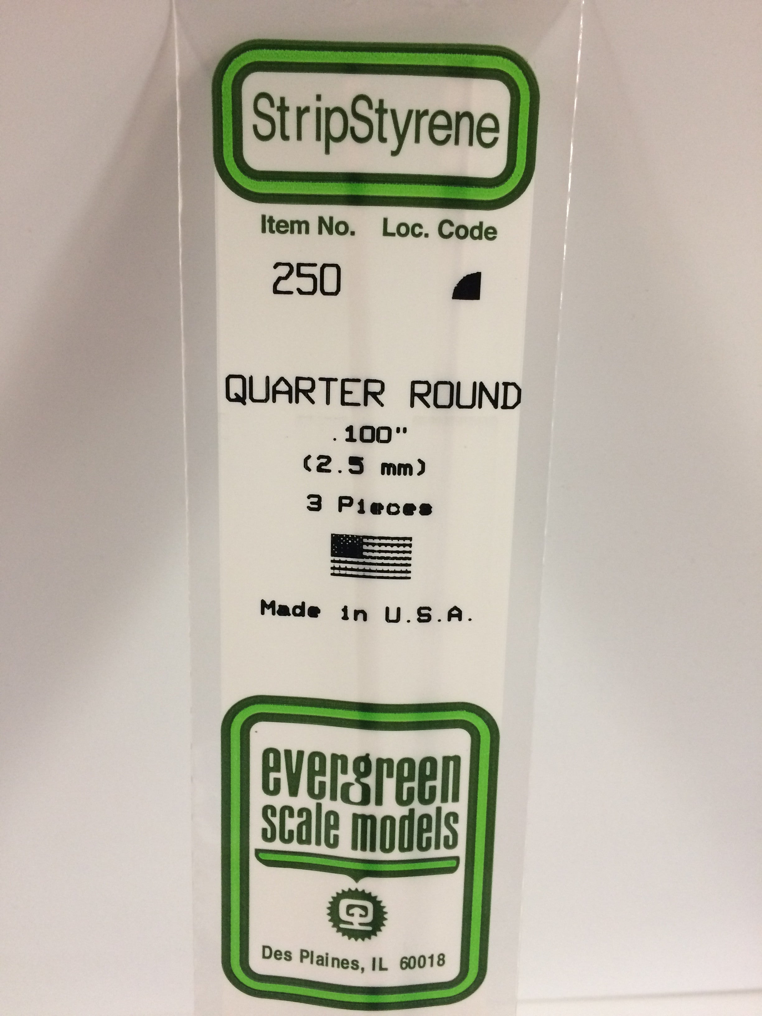 evergreen-shapes-250-quart-de-rond-polystyr-ne-blanc-2-5-mm-3-pi-ces image 1