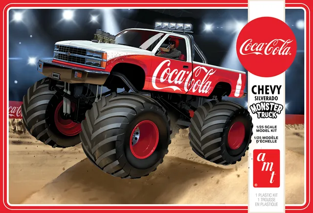 amt-1988-chevy-silverado-monster-truck-1-25-maquette-coca-cola image 1