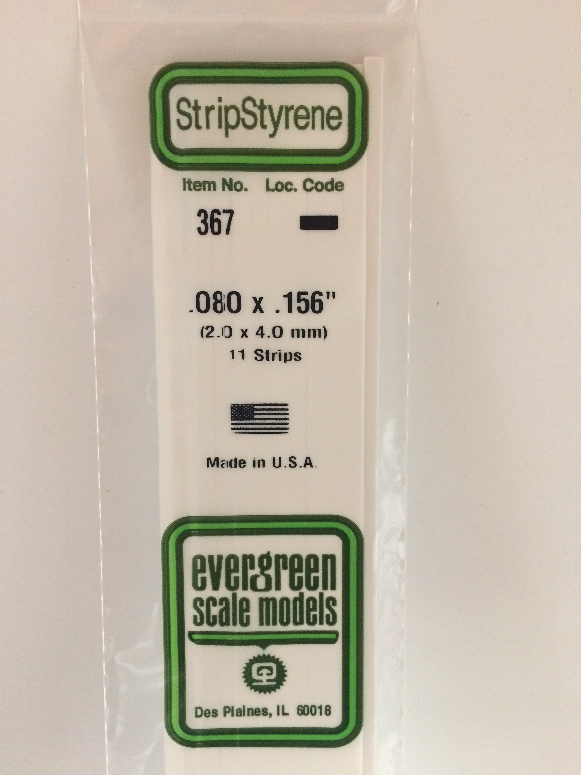 evergreen-strips-367-baguette-blanche-2x4mm-60cm-x11 image 1