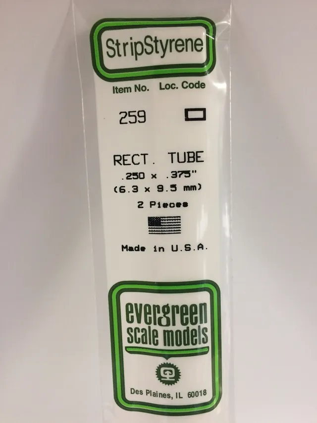 evergreen-259-tube-rectangulaire-polystyr-ne-6-3x9-5mm-2pcs image 1