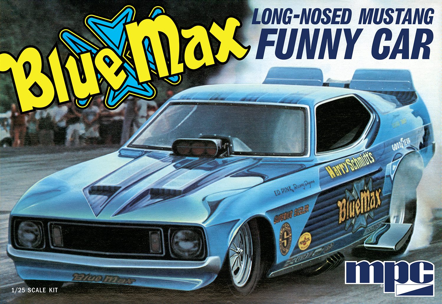 mpc-blue-max-mustang-funny-car-maquette-dragster-1-25 image 1