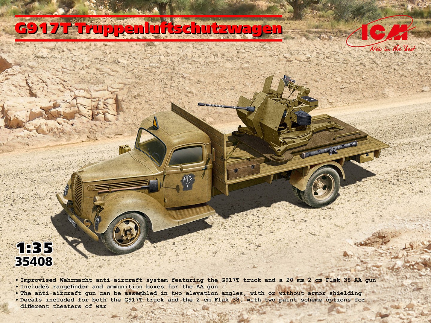 icm-35408-ford-g917t-flak-38-maquette-camion-militaire-1-35 image 1