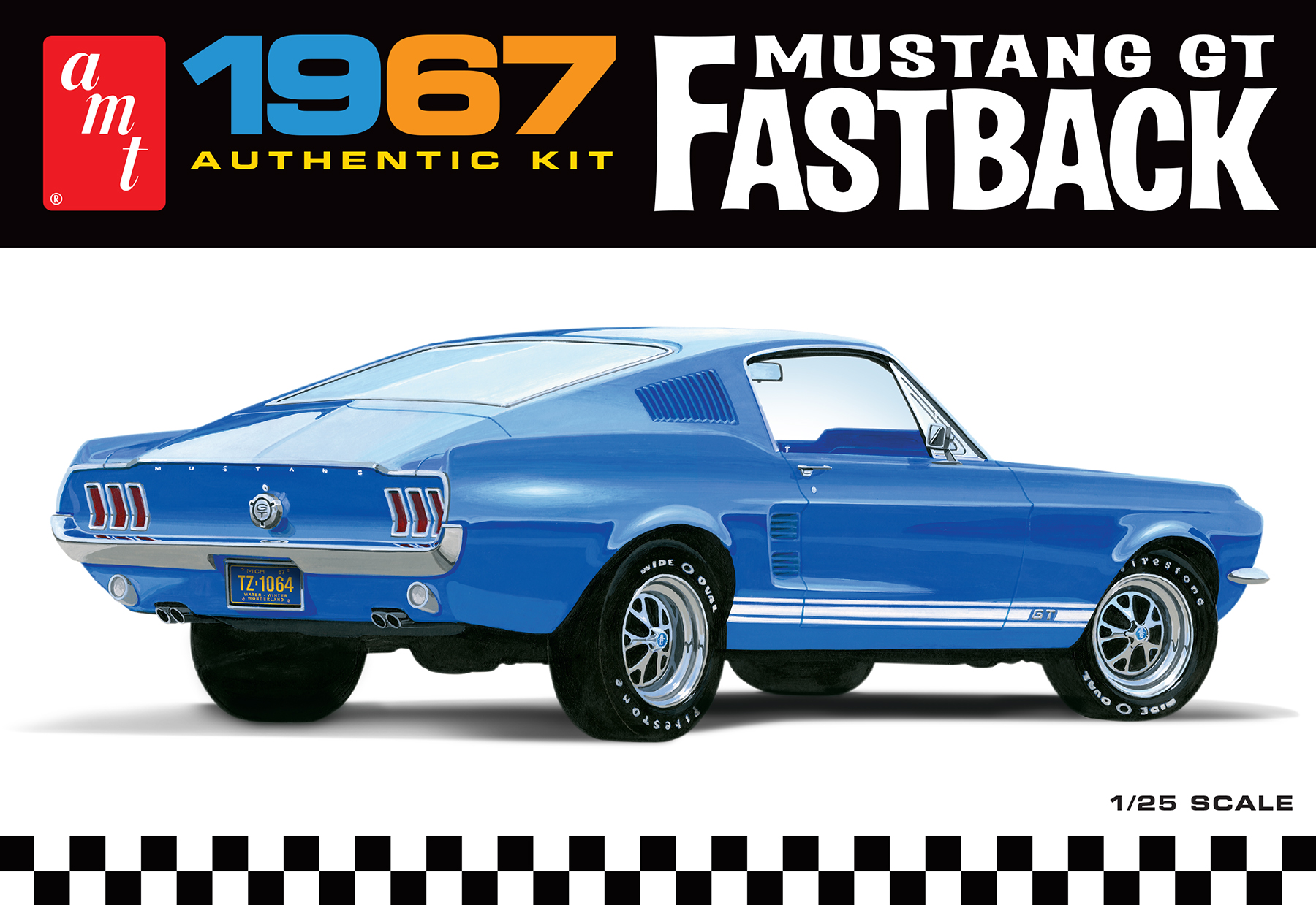 amt-1967-ford-mustang-gt-fastback-maquette-voiture-1-25 image 1