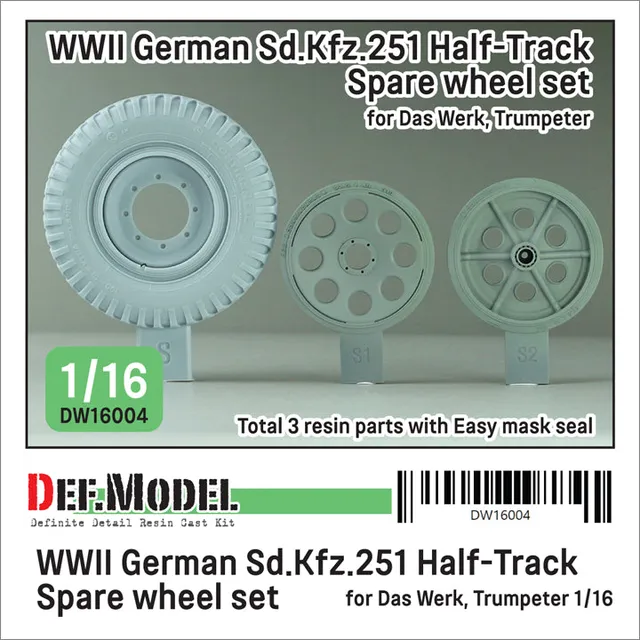 def-model-dw16004-sd-kfz-251-roue-secours-1-16-kit-r-sine image 1