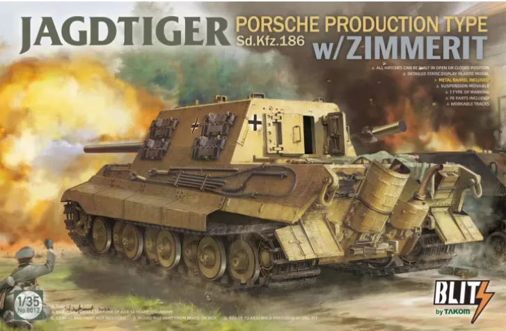 takom-blitz-8012-jagdtiger-porsche-maquette-char-1-35-zimmerit image 1