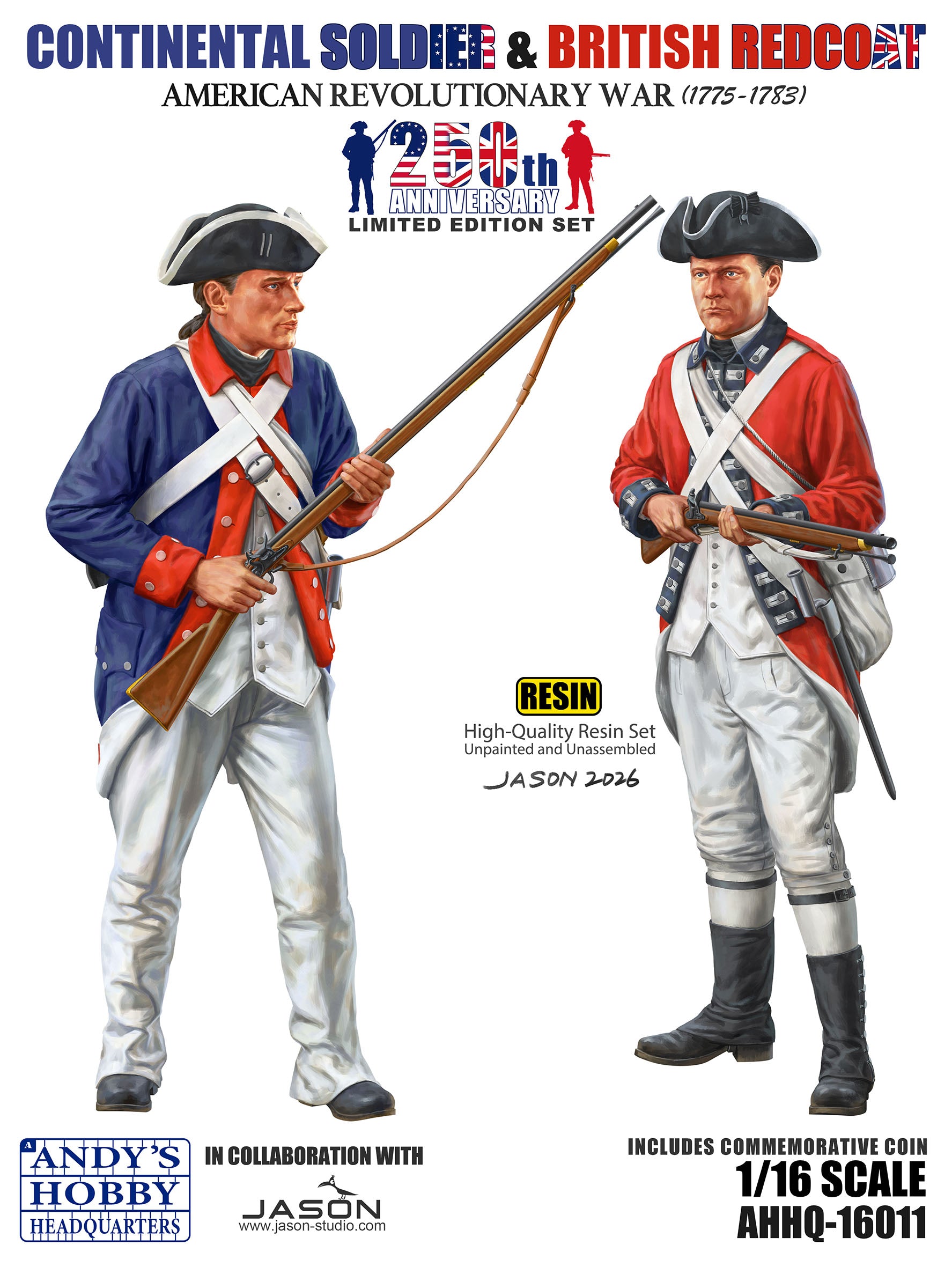 andy-s-hobby-16011-continental-army-redcoat-figurines-1-16-r-sine image 1