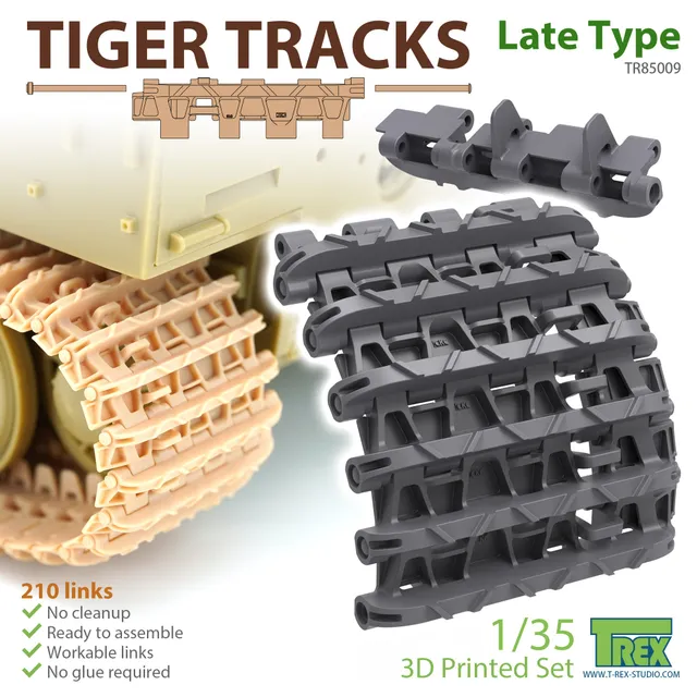 t-rex-85009-tiger-tracks-late-type-chenilles-1-35-230-maillons image 1