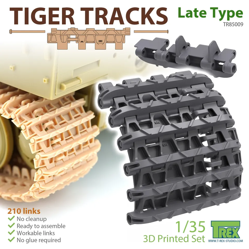 t-rex-85009-tiger-tracks-late-type-chenilles-1-35-230-maillons image 1