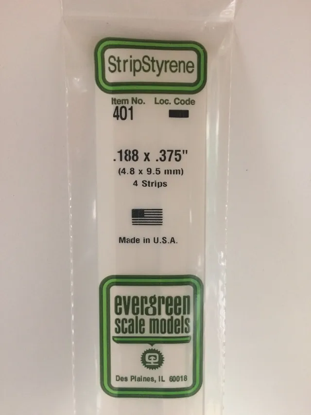 evergreen-strips-401-baguette-polystyr-ne-4-8x9-5-mm-x4 image 1
