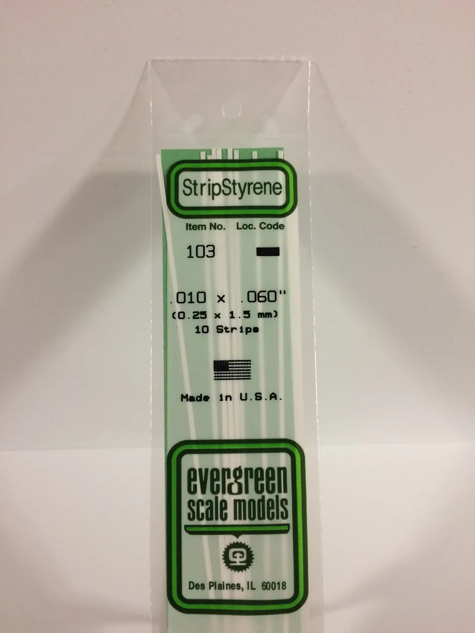 evergreen-strips-103-baguette-blanche-0-25x1-5-mm-10-pi-ces image 1