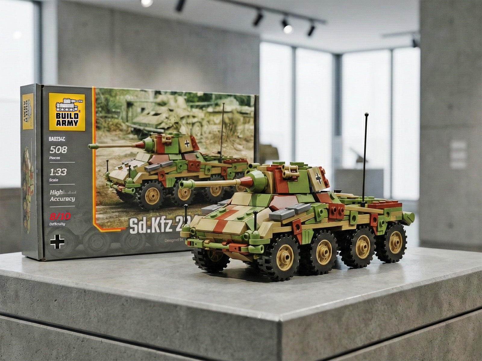 build-army-ba0234c-puma-sd-kfz-234-2-briques-camouflage image 3