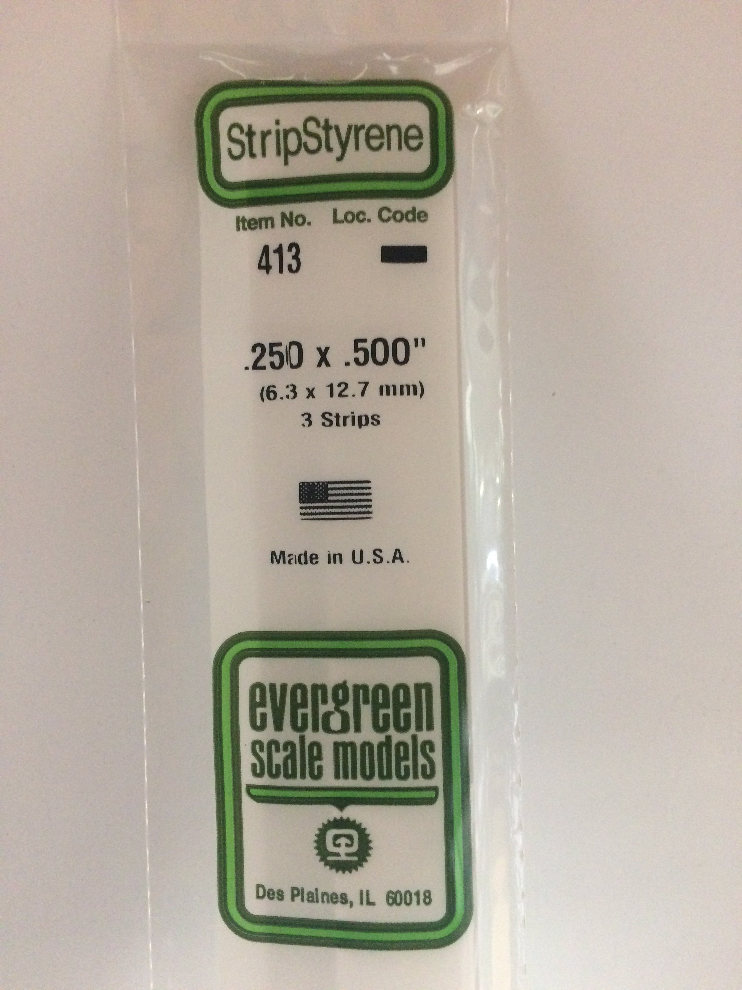 evergreen-strips-413-baguette-blanche-6-3x12-7-mm-60-cm-3-pcs image 1