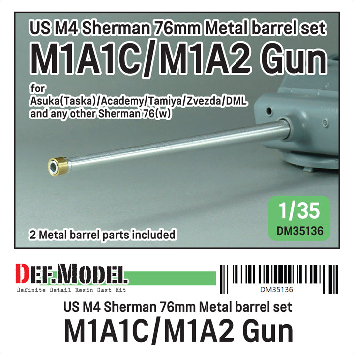 def-model-dm35136-canon-m-tal-sherman-76mm-1-35-aluminium image 1