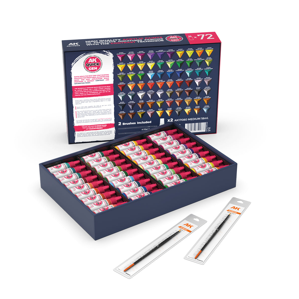 ak-interactive-quick-gen-set-peinture-72-couleurs-2-pinceaux image 2