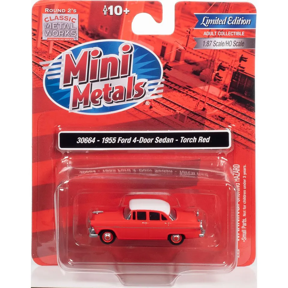 classic-metal-works-ford-1955-berline-miniature-ho-1-87-rouge image 1