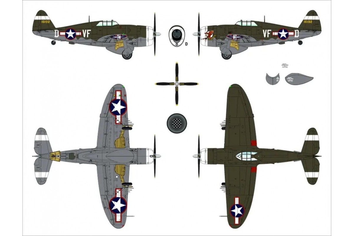 dora-wings-dw48054-p-47c-thunderbolt-maquette-avion-1-48-ferry-tank image 6