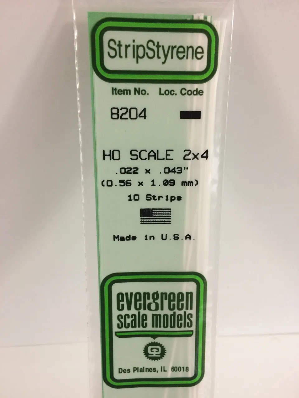 evergreen-strips-8204-baguette-plastique-0-6x1-1-mm-lot-10 image 1
