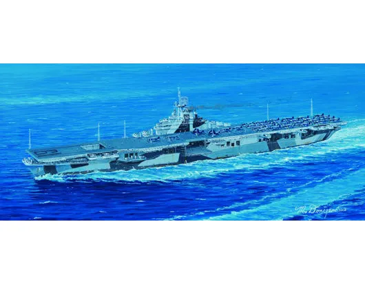 trumpeter-05737-uss-hancock-cv-19-maquette-bateau-1-700-essex image 1