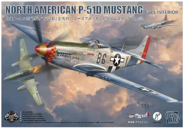 border-model-bf015-p-51d-mustang-maquette-1-35-pr-peint image 1
