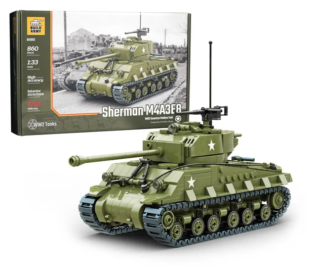 build-army-ba1002-maquette-char-sherman-m4a3e8-easy-8-1-33 image 1
