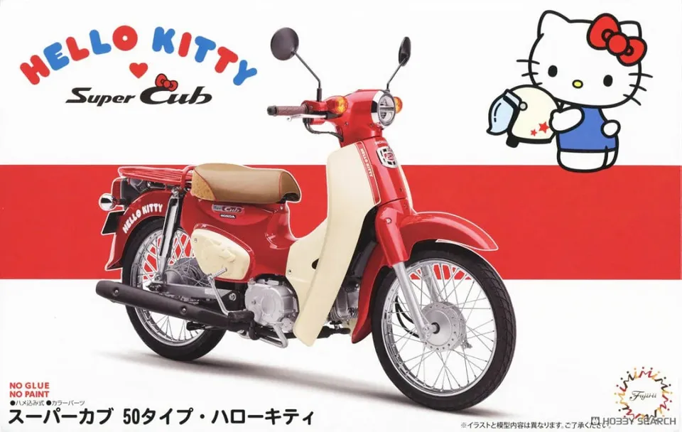 fujimi-142166-honda-super-cub-50-maquette-moto-1-12-hello-kitty image 1