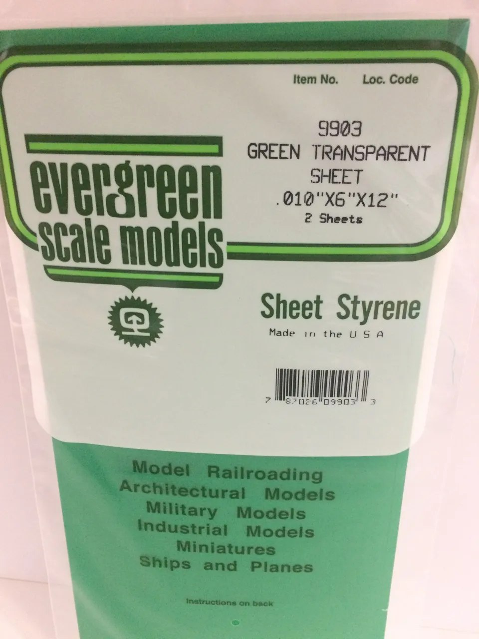 evergreen-sheets-9903-plaque-verte-transparente-0-25-mm image 1