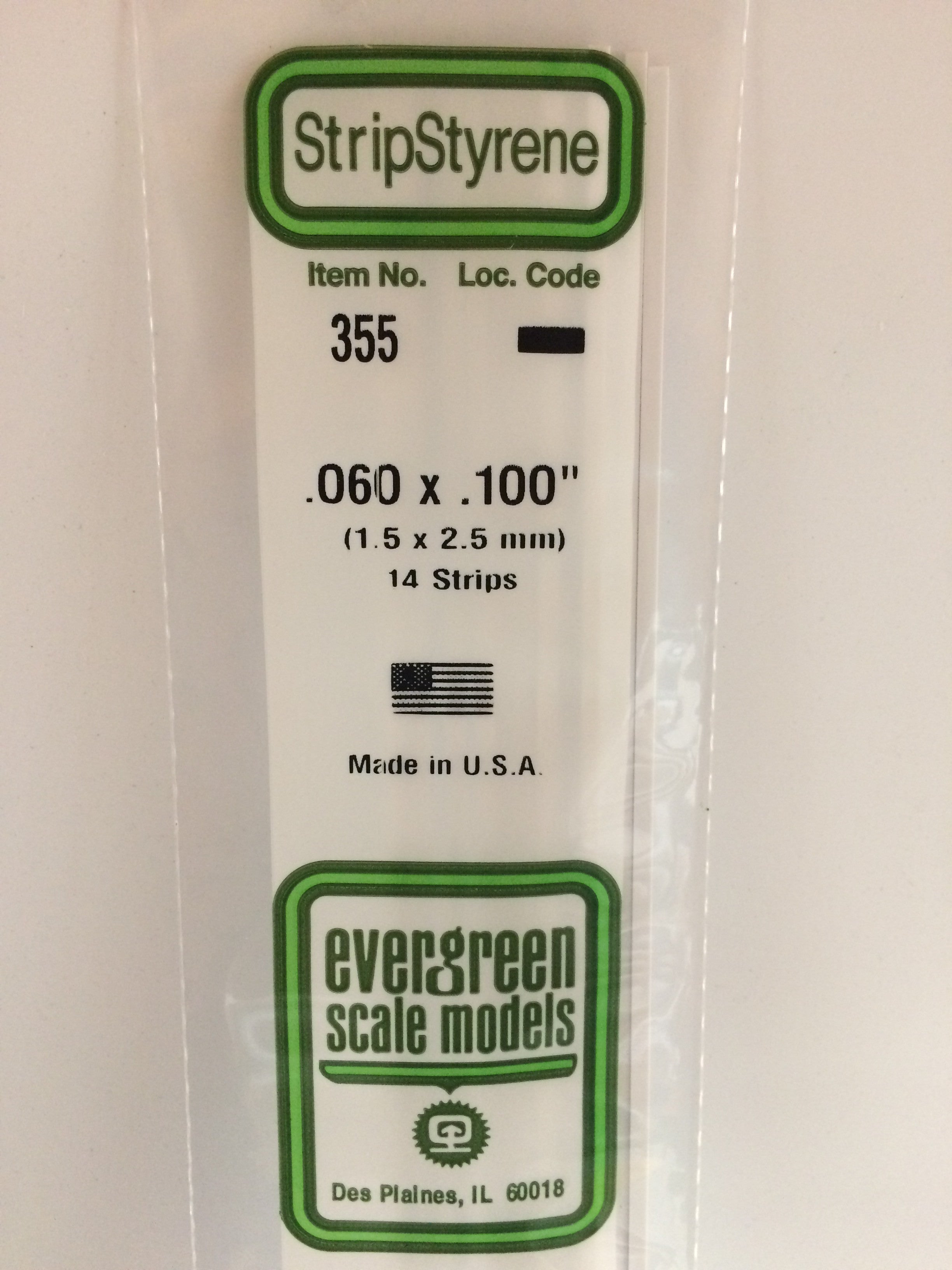 evergreen-strips-355-baguette-polystyr-ne-blanc-1-5x2-5mm-lot-14 image 1